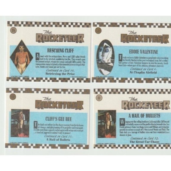 Lot Of 4 Rare Vintage The Walt Disney Co. Topps Inc The Rocketeers Trading Cards - Picture 2 of 10